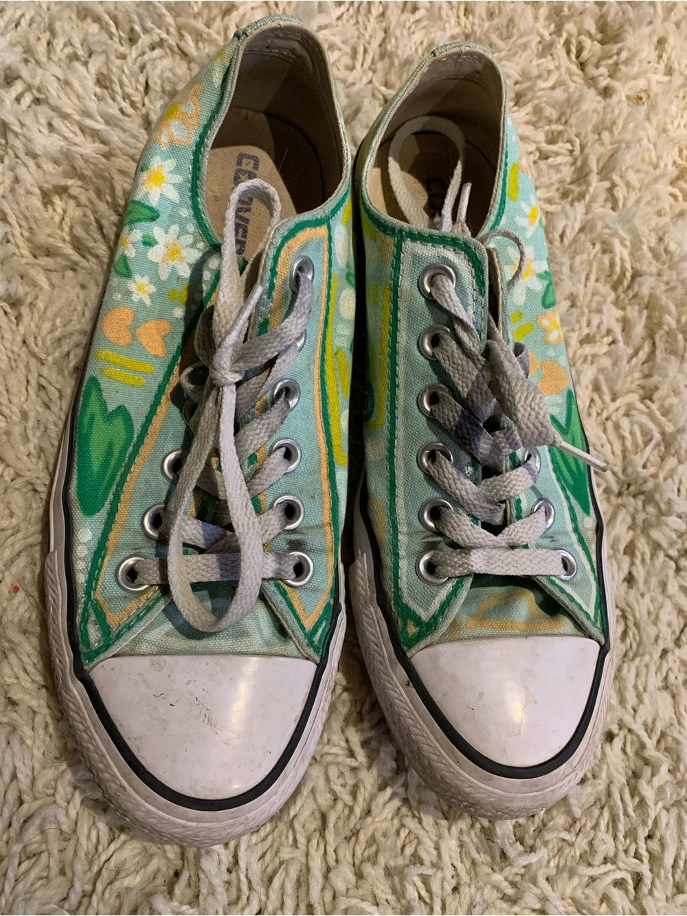 Sweet Artsy Floral Print Converse Shoes CTAS US W 7